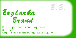 boglarka brand business card