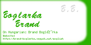 boglarka brand business card